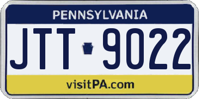 PA license plate JTT9022