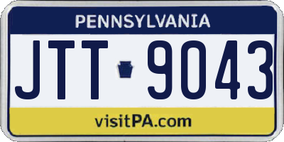 PA license plate JTT9043