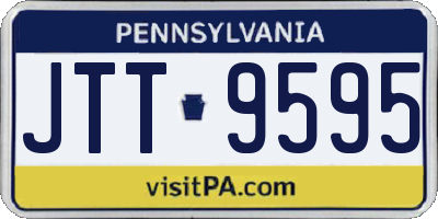 PA license plate JTT9595
