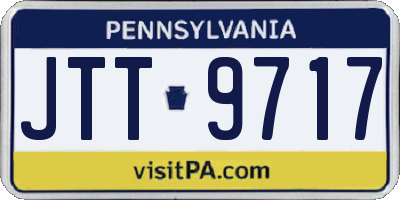 PA license plate JTT9717