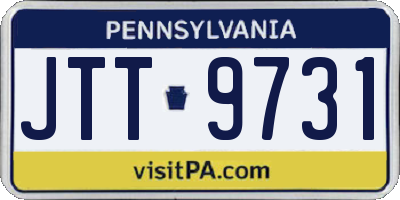 PA license plate JTT9731