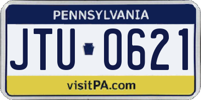 PA license plate JTU0621