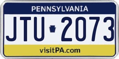 PA license plate JTU2073