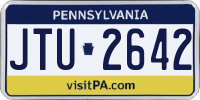 PA license plate JTU2642