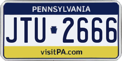 PA license plate JTU2666