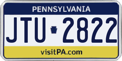 PA license plate JTU2822