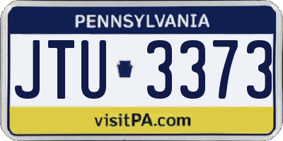 PA license plate JTU3373