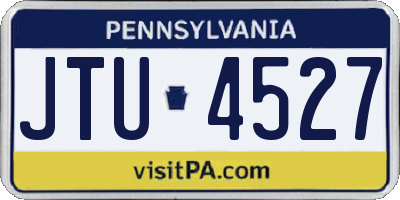PA license plate JTU4527