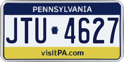 PA license plate JTU4627