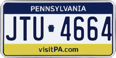 PA license plate JTU4664