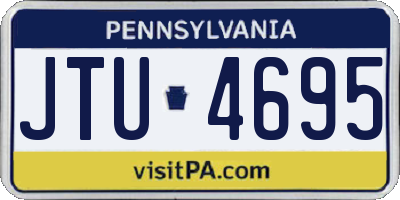PA license plate JTU4695