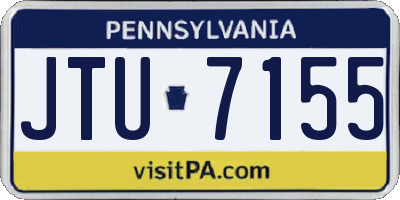 PA license plate JTU7155