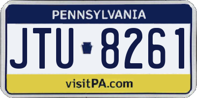 PA license plate JTU8261