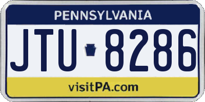 PA license plate JTU8286