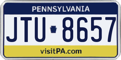 PA license plate JTU8657