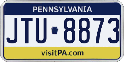 PA license plate JTU8873