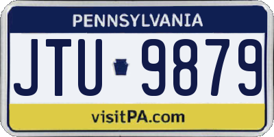 PA license plate JTU9879