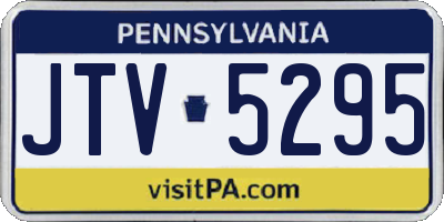 PA license plate JTV5295