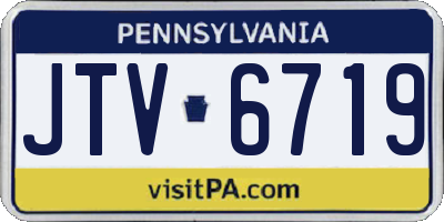 PA license plate JTV6719