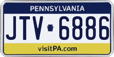 PA license plate JTV6886