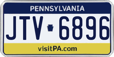 PA license plate JTV6896