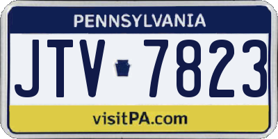 PA license plate JTV7823