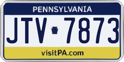 PA license plate JTV7873