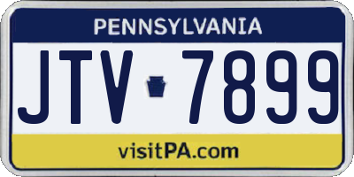 PA license plate JTV7899