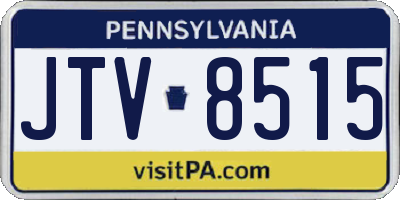 PA license plate JTV8515