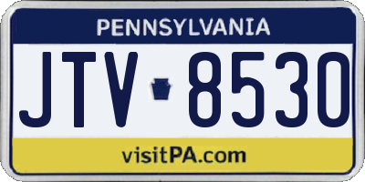 PA license plate JTV8530