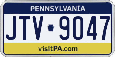 PA license plate JTV9047