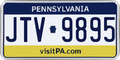 PA license plate JTV9895