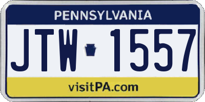 PA license plate JTW1557