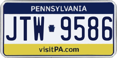 PA license plate JTW9586