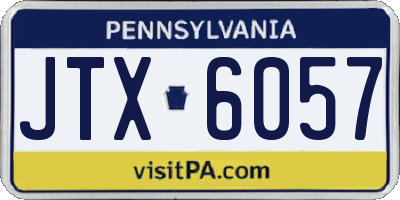 PA license plate JTX6057