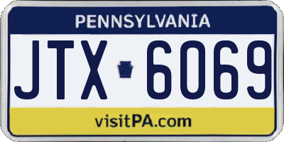 PA license plate JTX6069