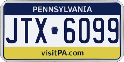 PA license plate JTX6099