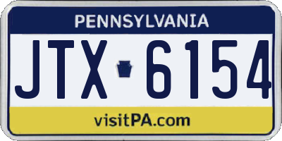 PA license plate JTX6154