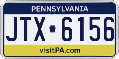 PA license plate JTX6156