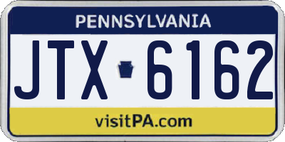 PA license plate JTX6162