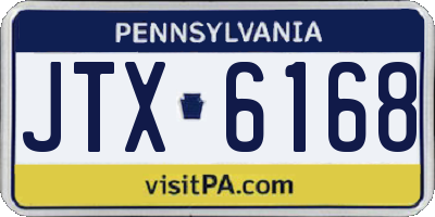 PA license plate JTX6168