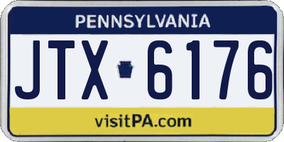 PA license plate JTX6176