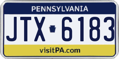 PA license plate JTX6183