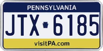 PA license plate JTX6185
