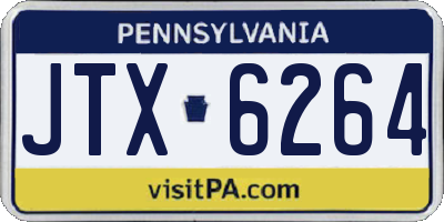 PA license plate JTX6264