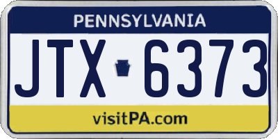 PA license plate JTX6373
