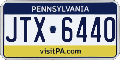PA license plate JTX6440
