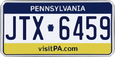 PA license plate JTX6459