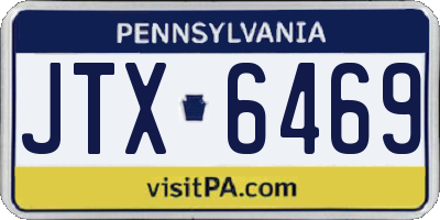 PA license plate JTX6469