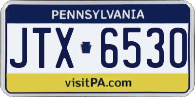 PA license plate JTX6530